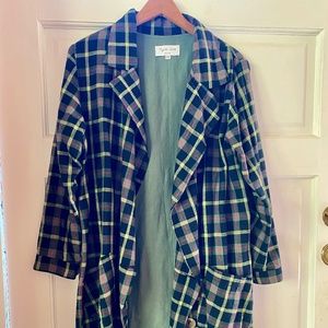 Duster coast in plaid handwoven cotton Rujuta Sheth XS